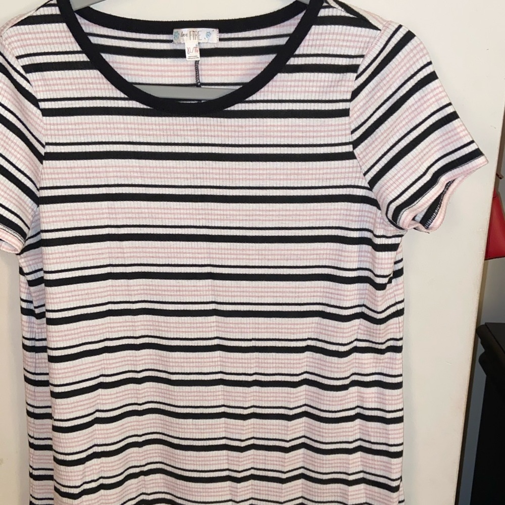 super soft ribbed tee dress